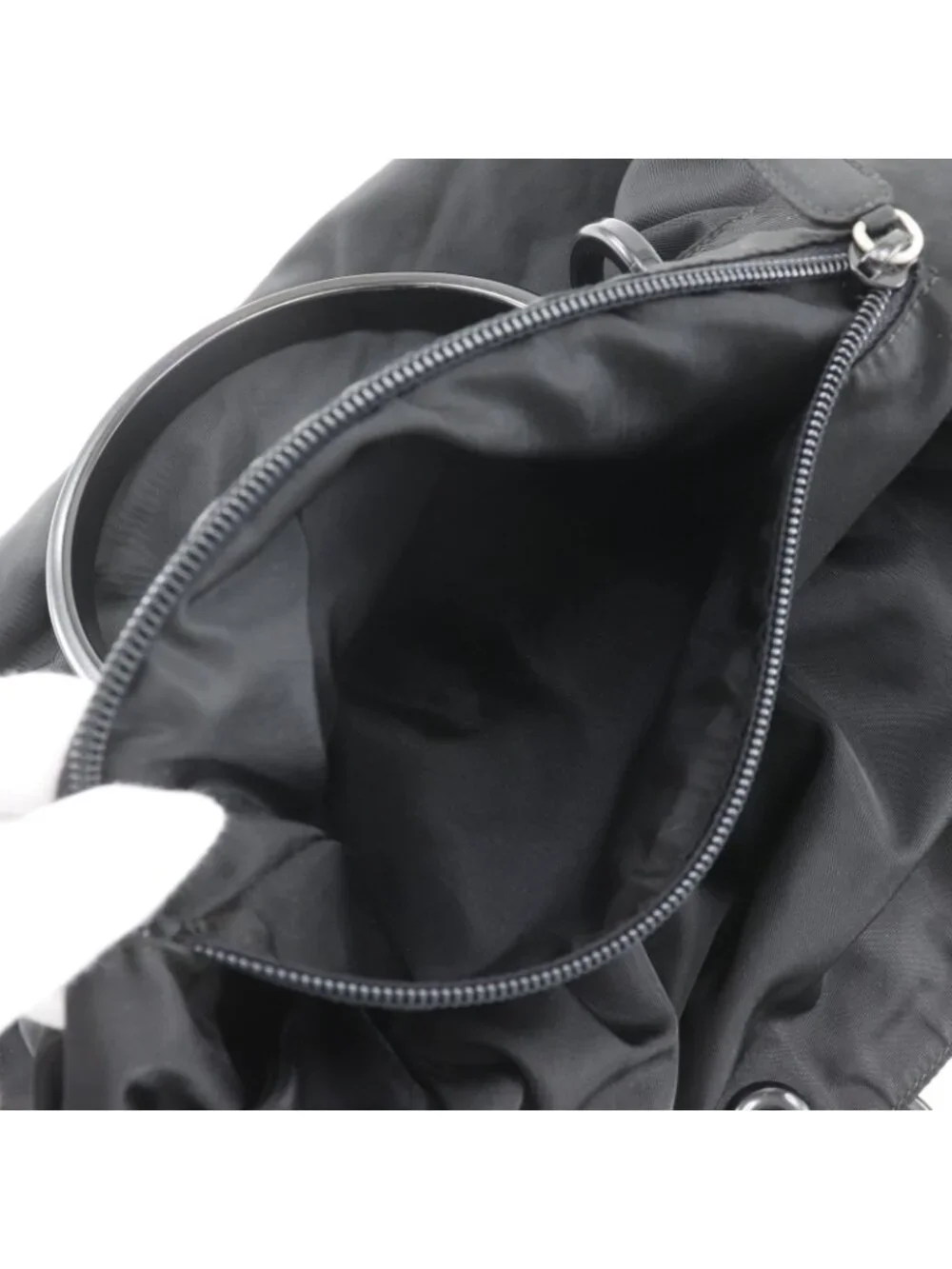 Prada Nylon Plastic Black Handbag